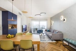 עיצוב סלון ופינת אוכל